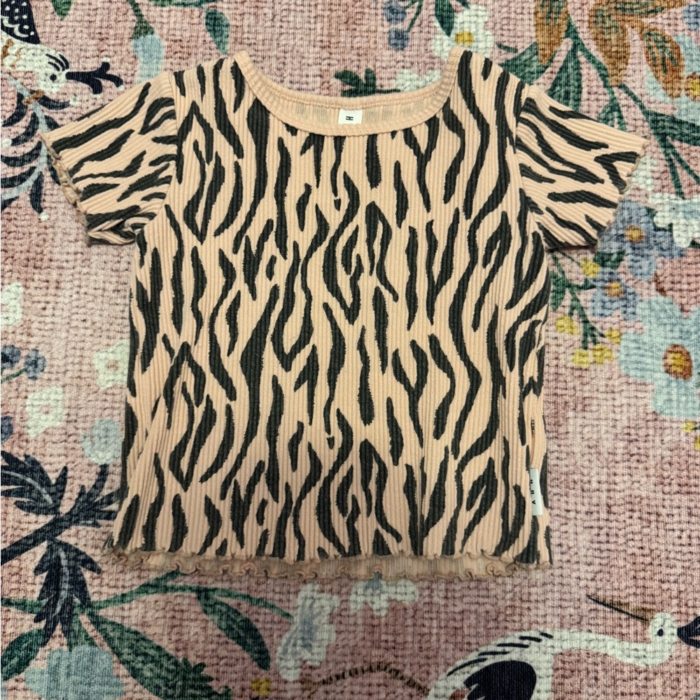 Kids Zebra Pattern Short Sleeve Tee